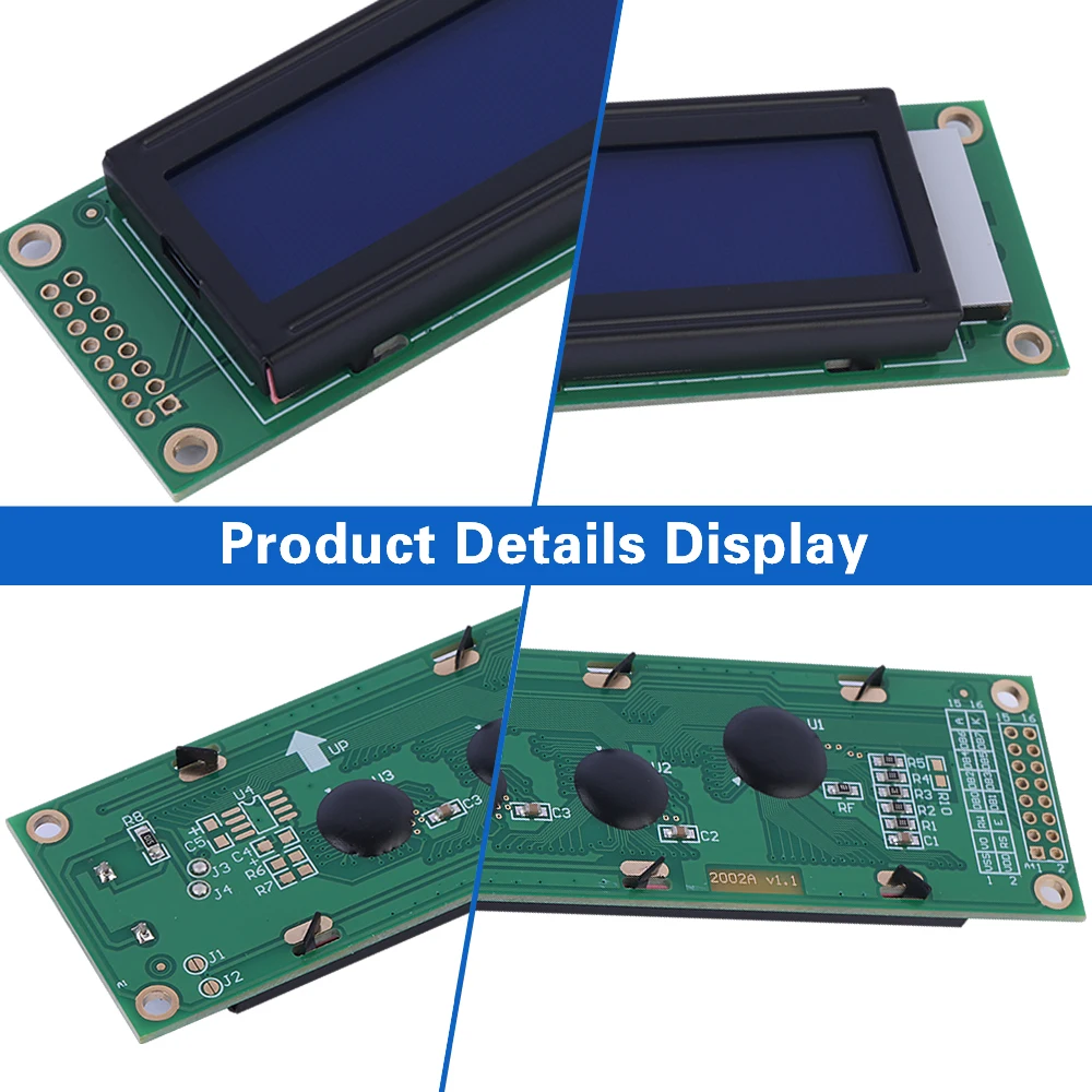 Blue Film White Letters 2002A High Brightness LCD Screen 2*20 2X20 2002 ST7066U Audio Amplifier Display Screen Factory Outlet