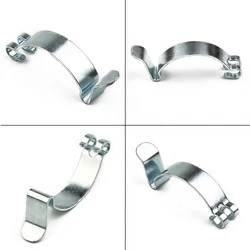 1Pcs Silver Metal Car Air Filter Cleaner Housing Box Lid Spring Clip Clamp Stable Performance High Reliability