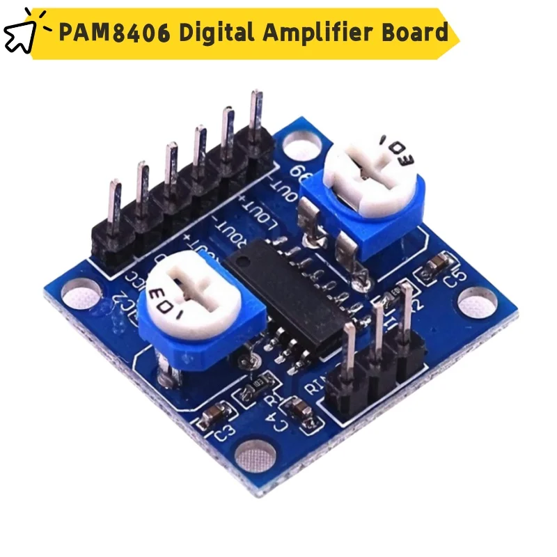 1-5 шт. PAM8406 плата цифрового усилителя с потенциометром громкости 5Wx2 стерео M70