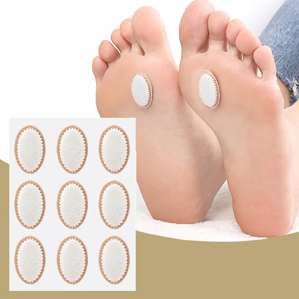 9 uds/hoja protectores de pies almohadillas callos de maíz verrugas Plantar yeso pegatina médica Protector de dedos de los pies espuma parche en el ojo de pollo