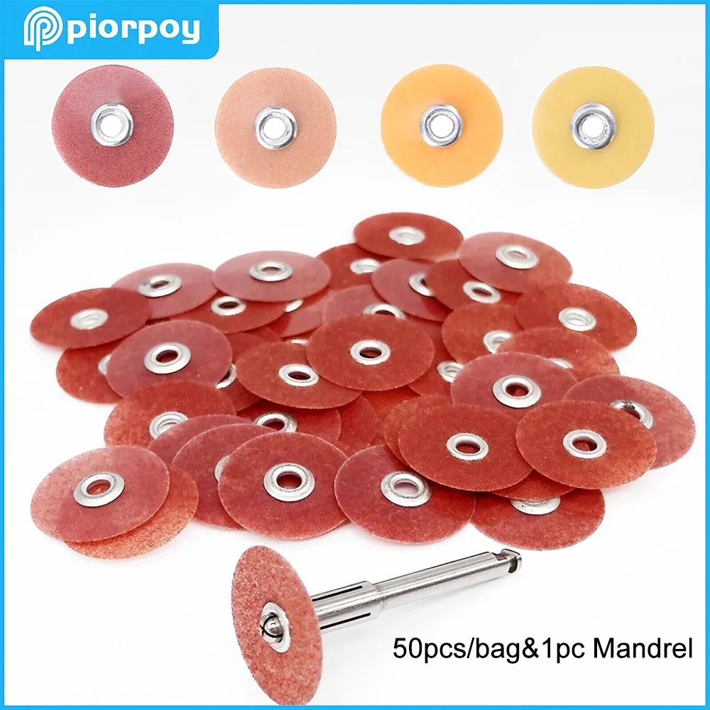 

PIORPOY 50 шт. Стоматологические диски для финишной обработки и полировки, автоклавируемые, для композитных, керамических и стеклоиономерных реставраций