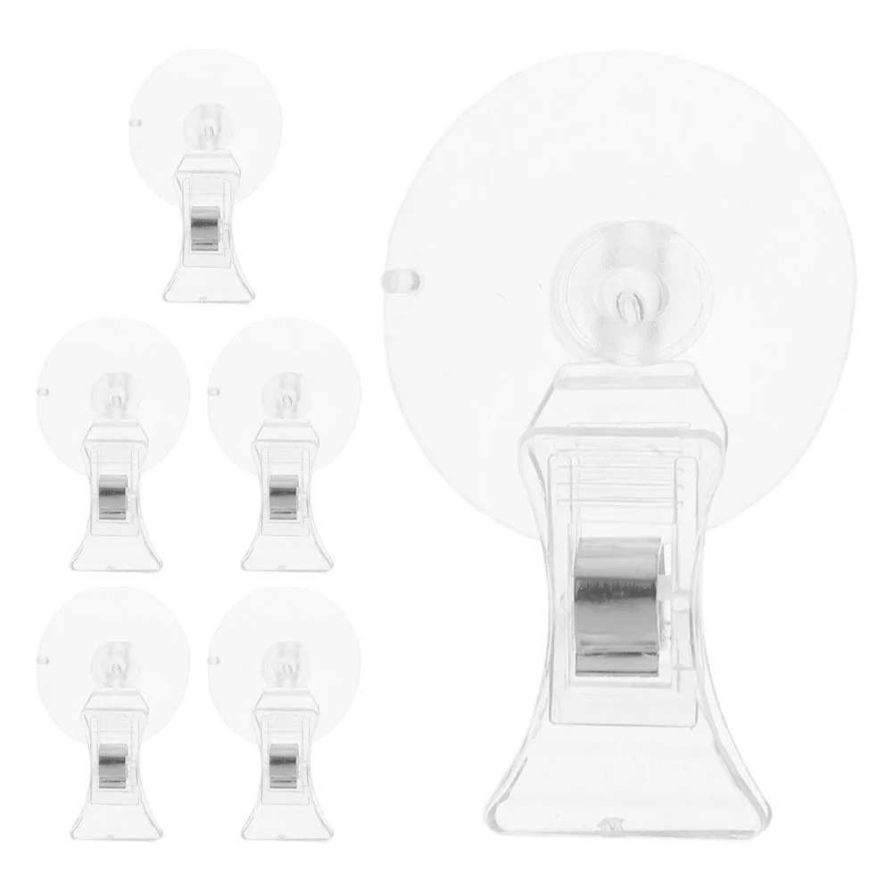 

6pcs Fish Tank Suction Cup Clips Rotatable For Aquarium Feeding Vegetable Clip Turtle Snack Holder Seaweed Clamps Pet Supplies