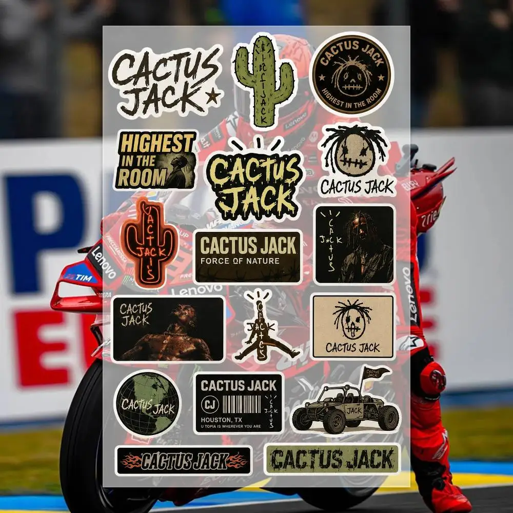 C-Cactus J-Jack Japanese Motorcycle Sticker Suitable for Motorcycle Body Reflective Car Sticker Helmet Decal