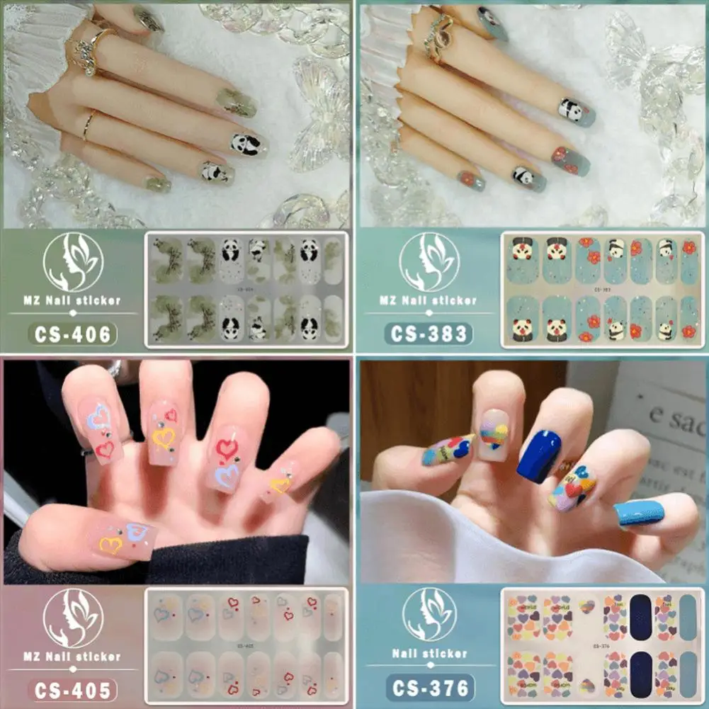 24 punte/foglio decalcomanie multicolori adesivi per unghie in Gel per lampada UV strisce per unghie in Gel Semi polimerizzate uso di alta qualità 100% Patch per unghie in Gel