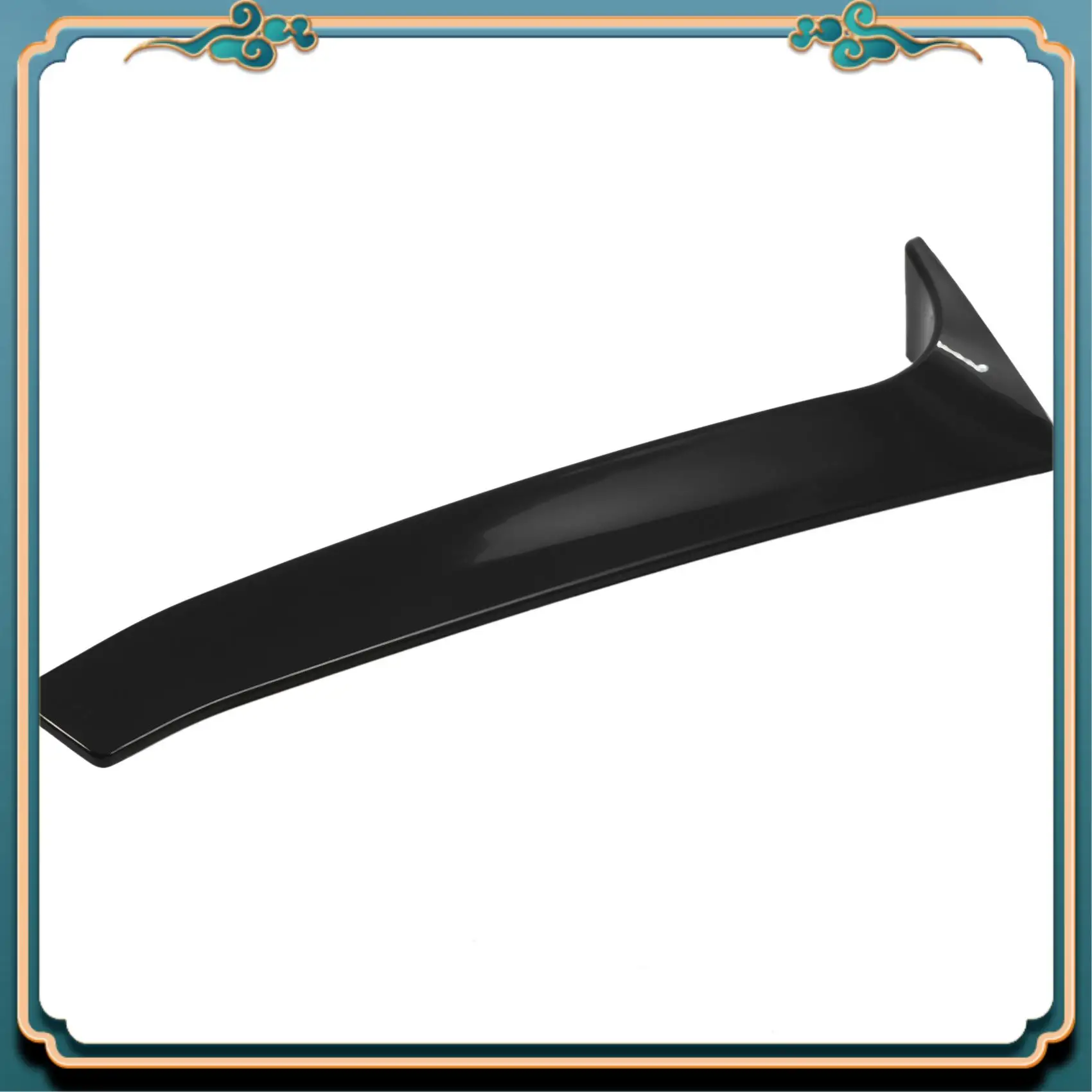 

A42M-1 Pair Gloss Black Rear Window Side Spoiler Stickers Trim Cover For V-W Golf 6 MK6 GTI/GTR/GTD 2008 2009-2013 Canards Split