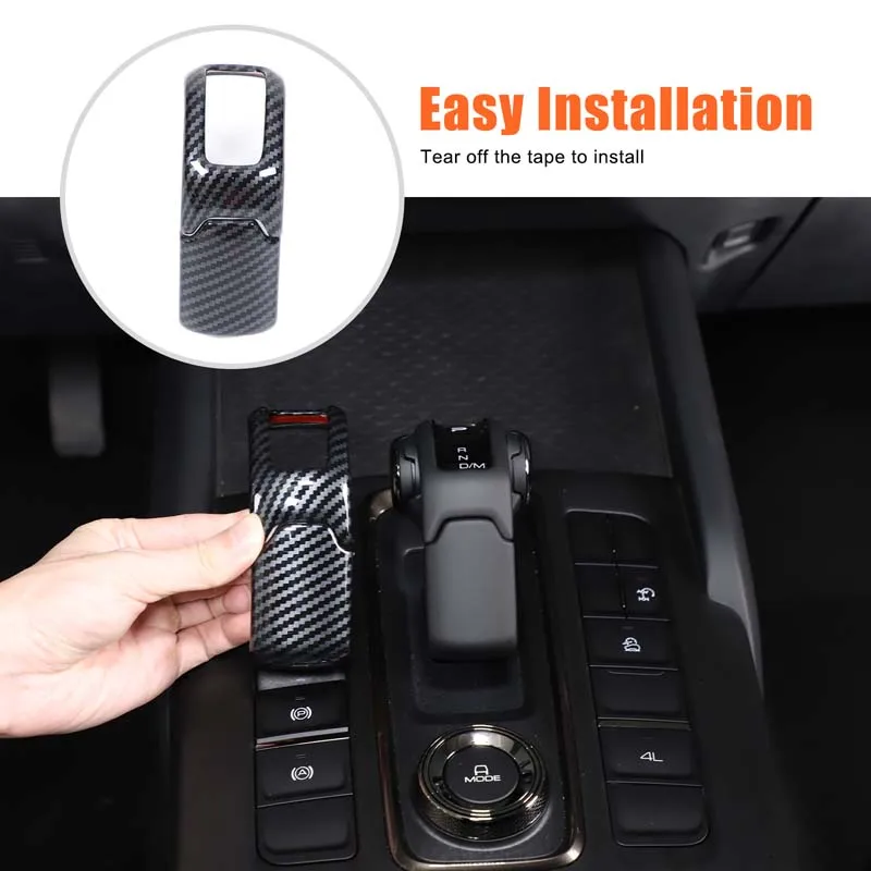 For 2024+ Great Wall Haval H9 gear head cover Car gear position gear handle head Decorative cover ABS Carbon fiber pattern 2pcs