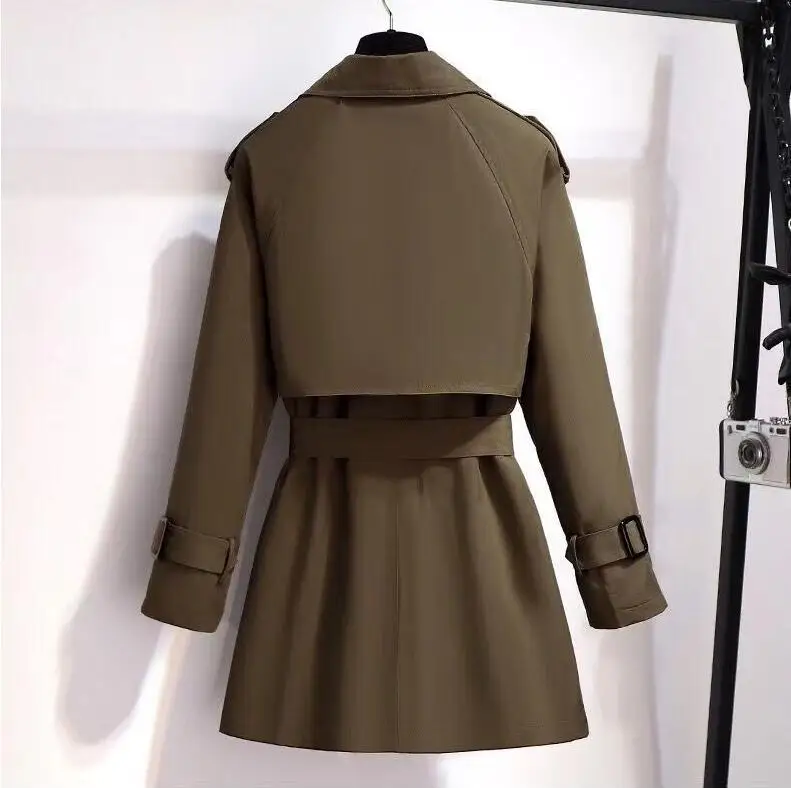 여성 봄 가을 재킷 코트 신상 한국 우아한 여성 윈드브레이커 더블 브레스티드 스트릿웨어 트렌치 여성 아우터