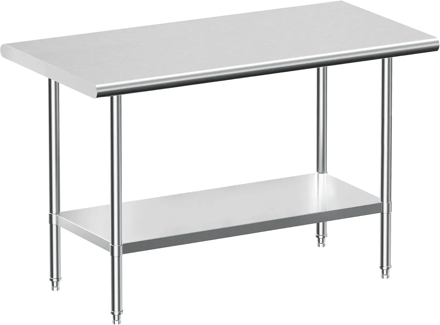 Steel Work Table, NSF Commercial Worktable with Undershelf and Legs for Restaurant, Home and Hotel - 24