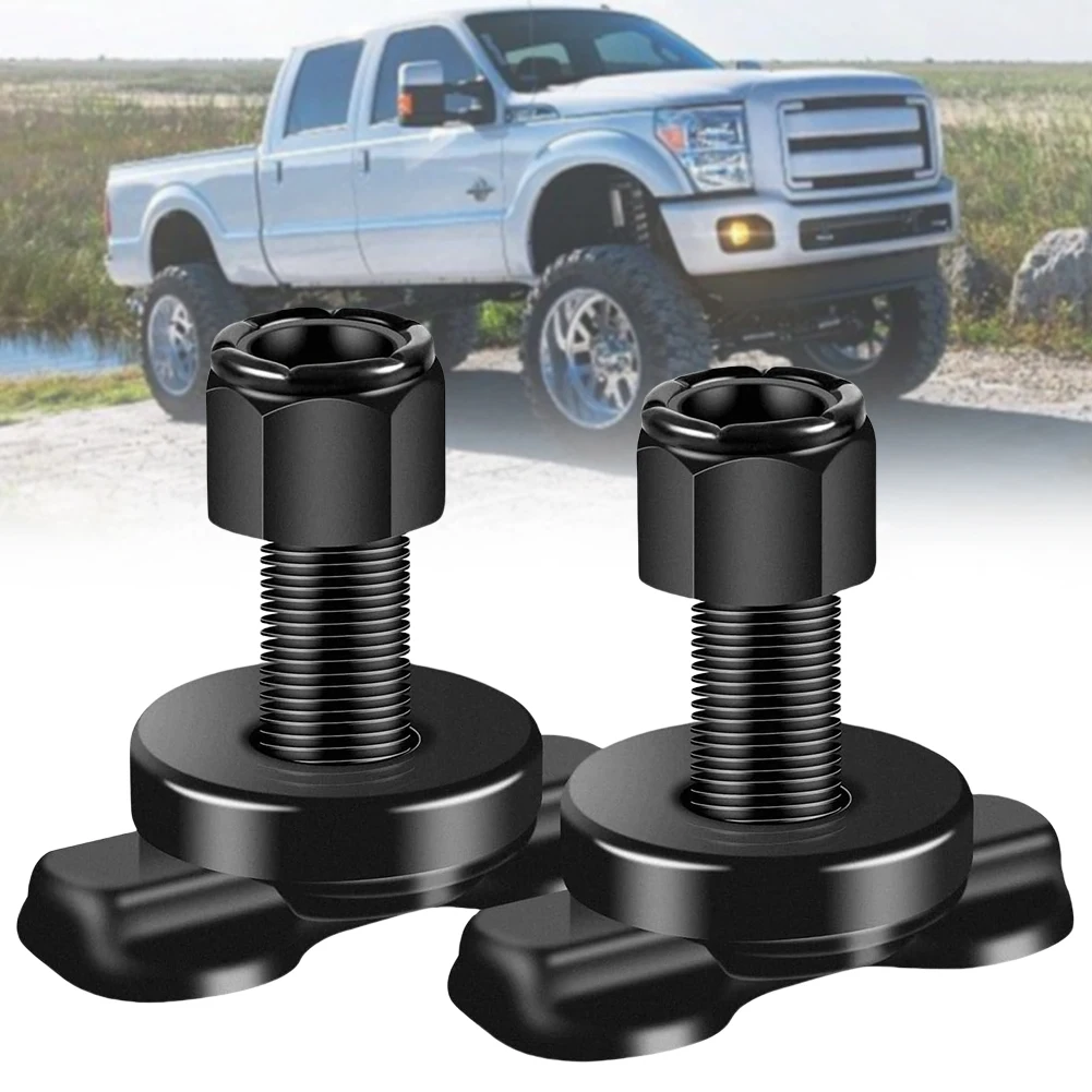 8Pcs Heavy-Duty Bolt Down Anchor Points Steel Threaded Rail Stud Nut Bearing 6000 LBS for Truck Bed Trailer Cargo Control Pickup