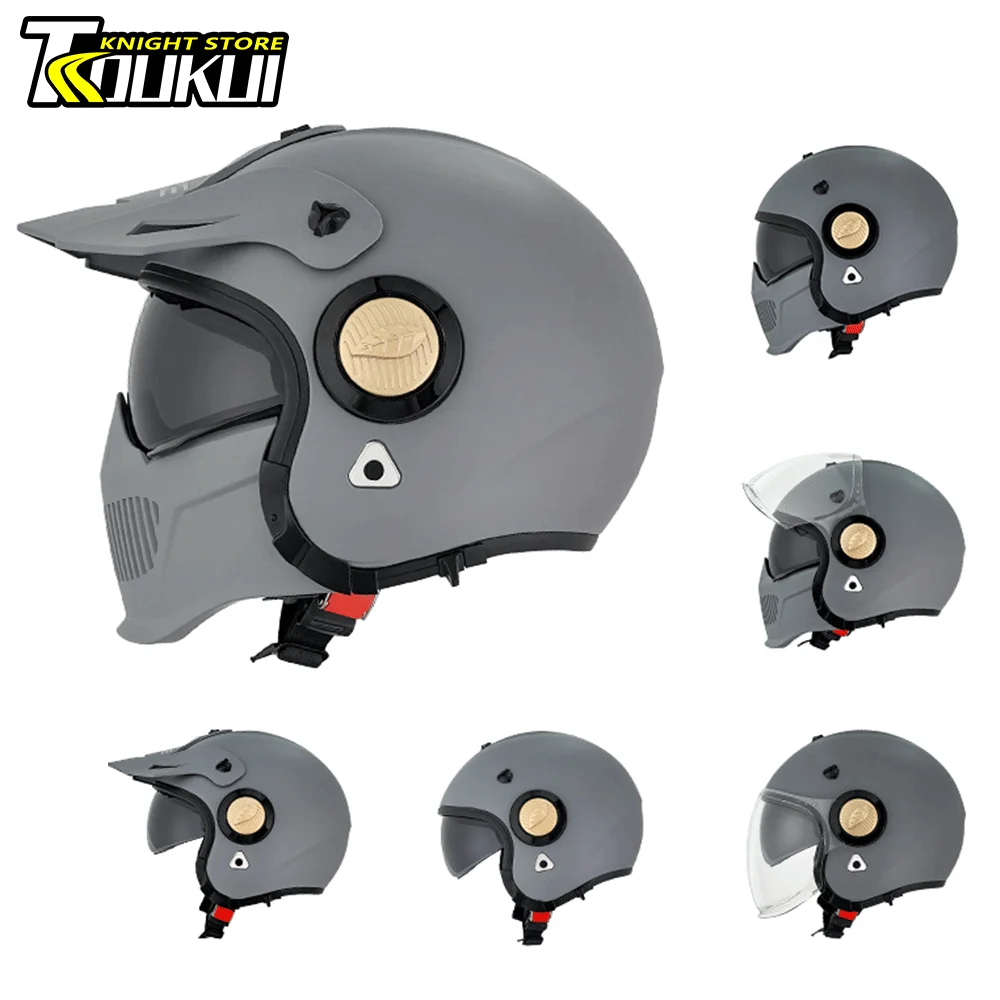 Motorcycle Helmet Modular Open Face Full Face Helmet DOT Approved Detachable Capacete De Moto Helmet Street Fashion Helmet