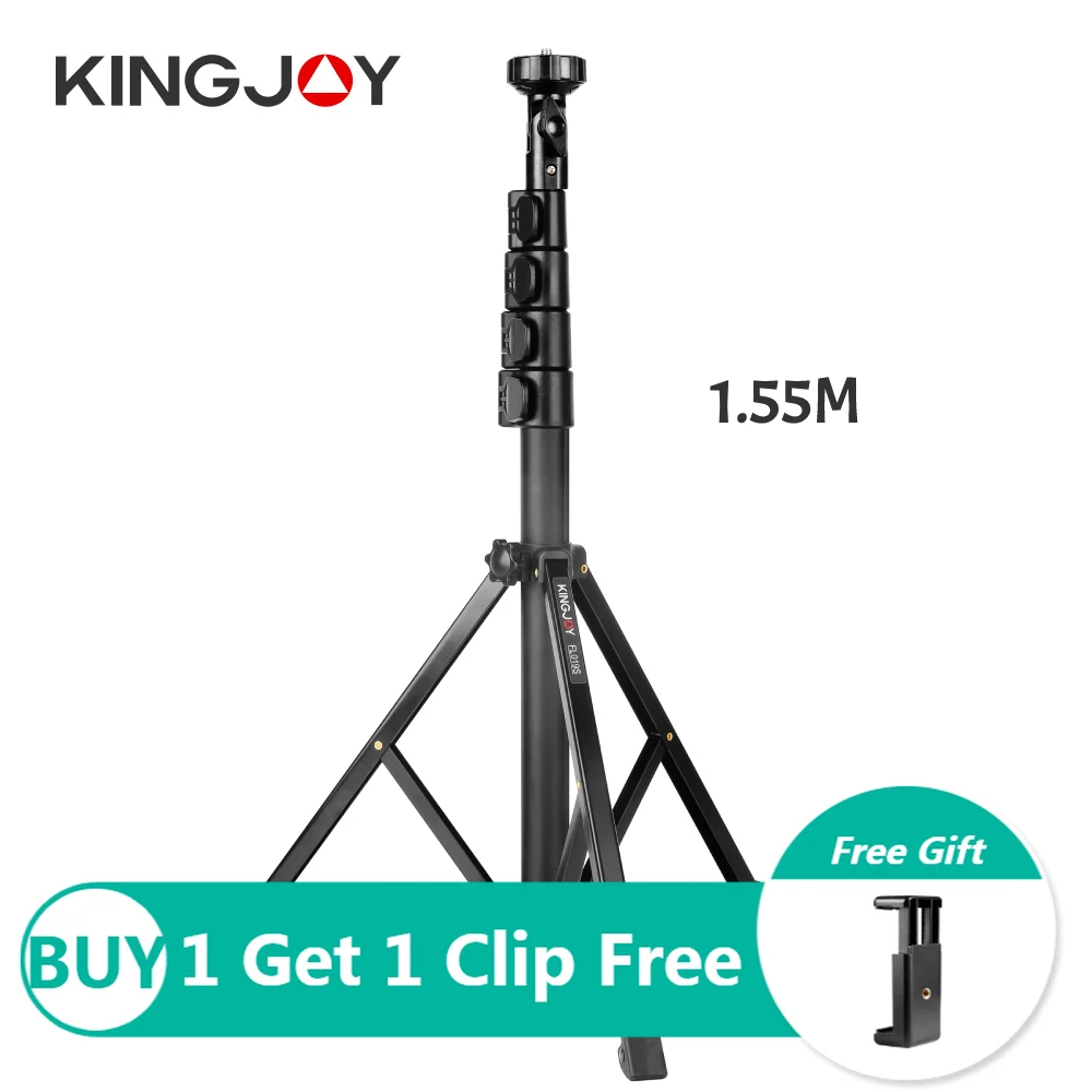 

61" Selfie Light Stand Photography Portable Tripod with 1/4 Screw for Softbox LED Ring Light Phone Camera Laser Level Projector