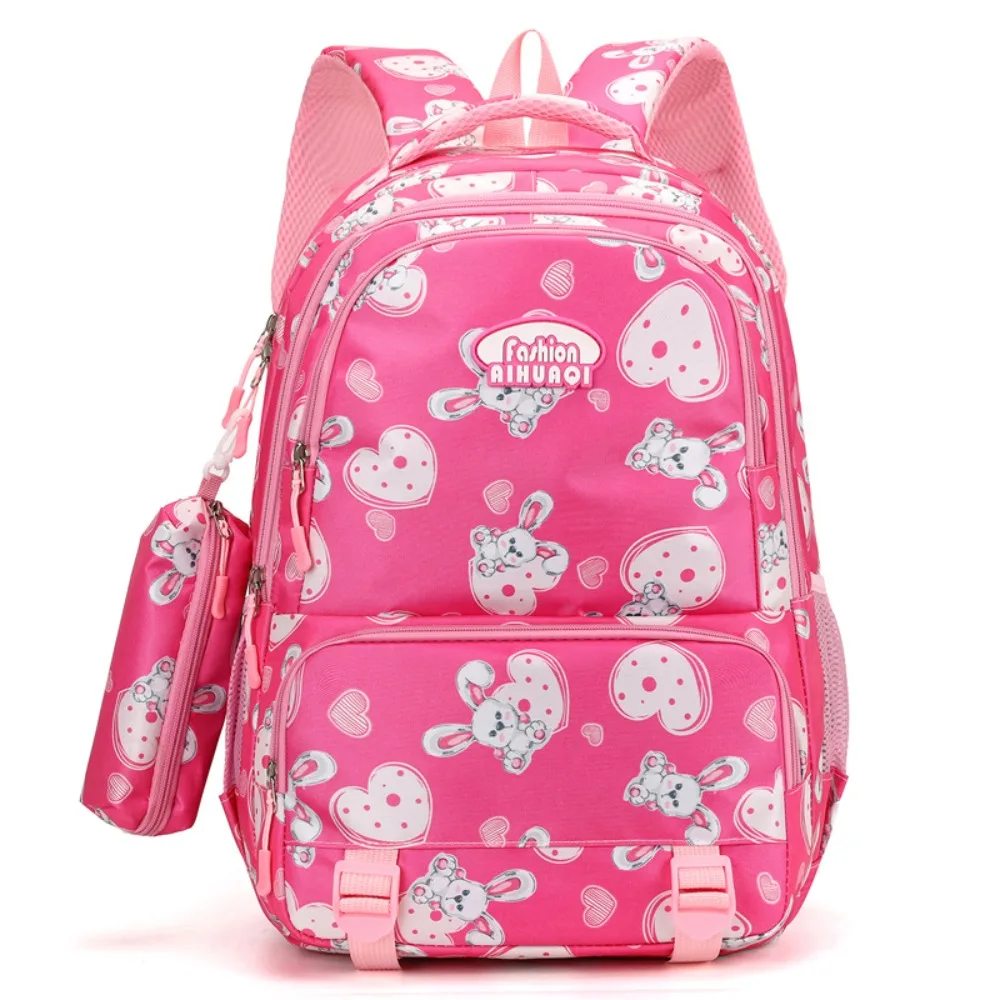 rabbit-cartoon-shoulders-bag-love-heart-oxford-cloth-student-schoolbag-adjustable-with-pencil-case-large-capacity-backpack