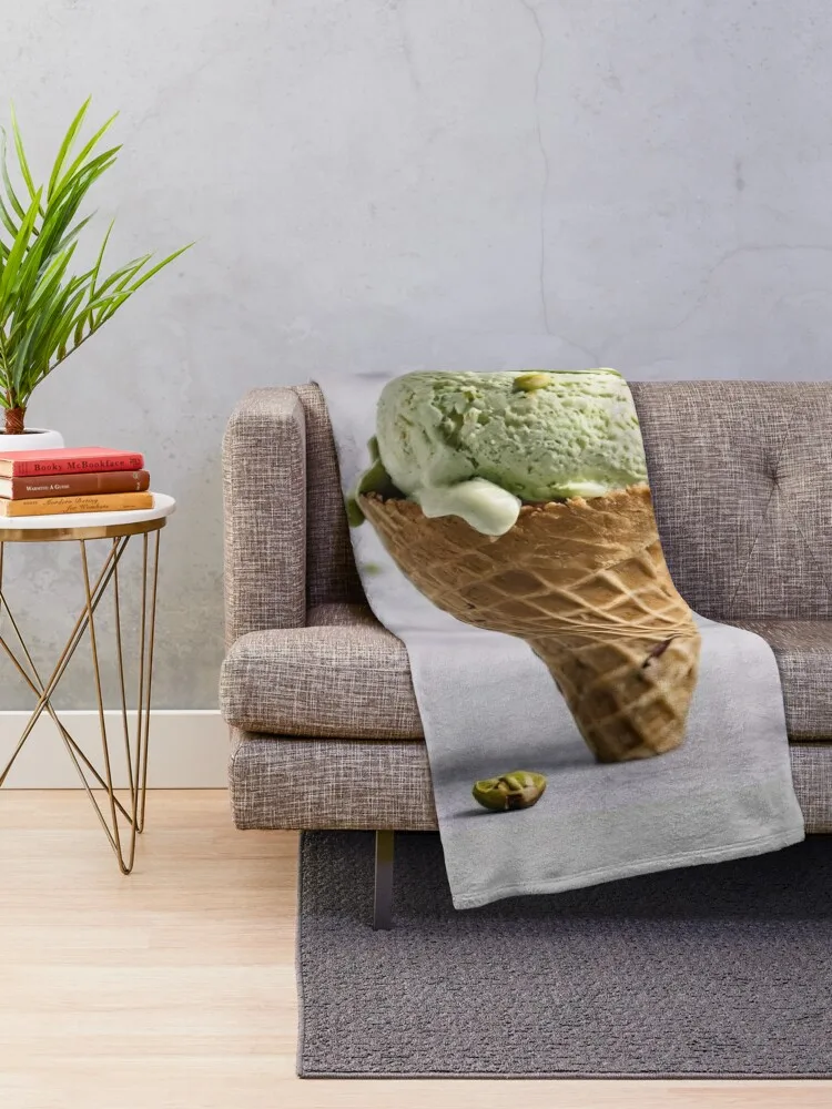 Pistachio ice cream Throw Blanket blankets and throws Luxury Thicken Blankets