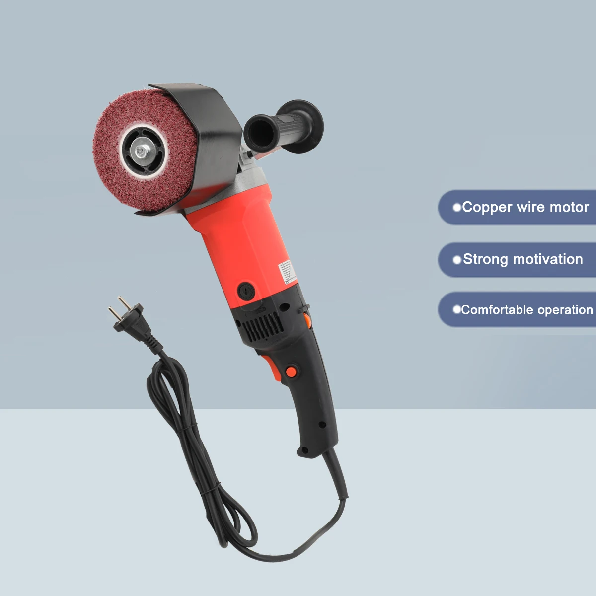 1400W Grinding Machine Satin Polisher 220V Electric Wire Drawing Burnishing Polishing Machine For Metal Steel Wood Polishing
