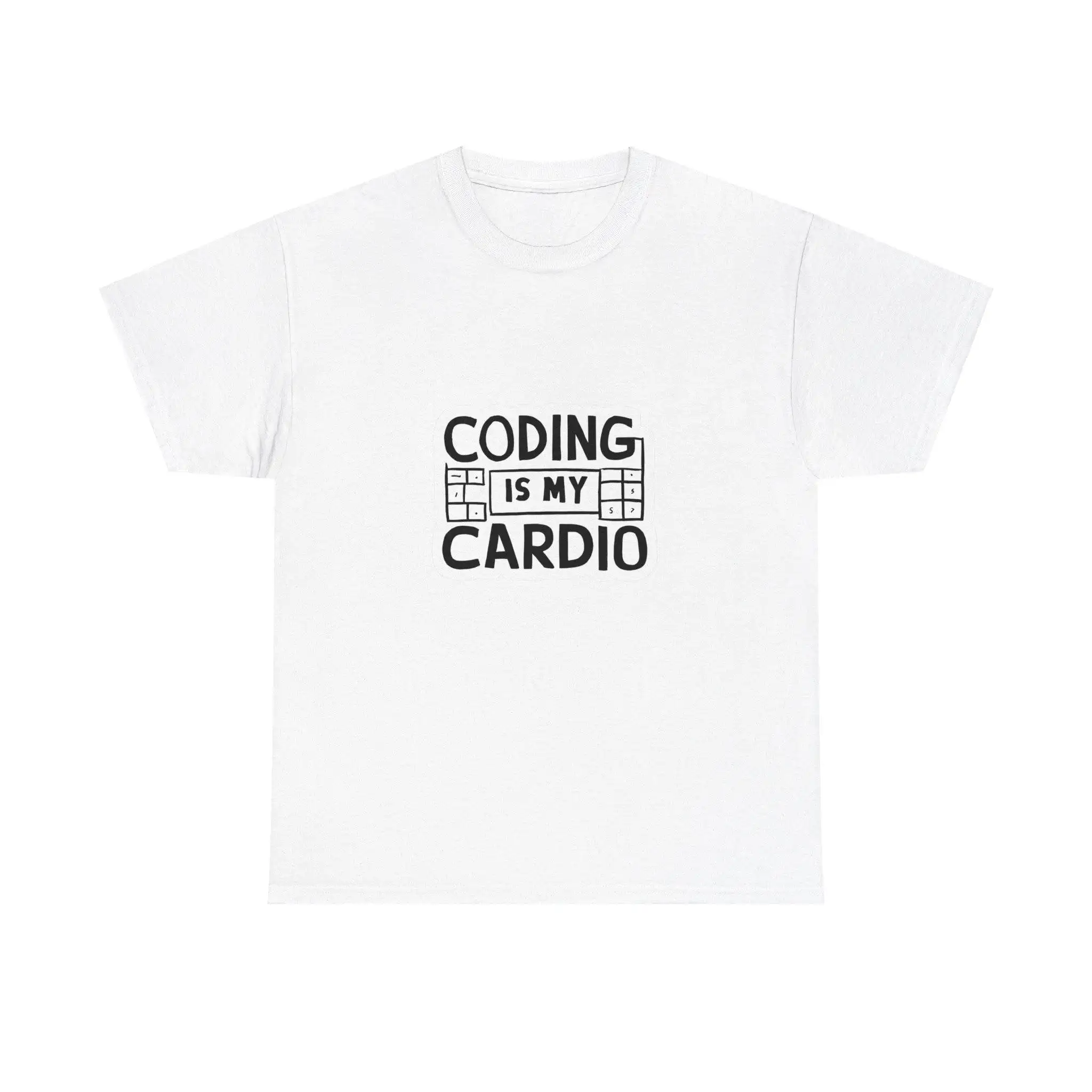 Coding Is My Cardio T Shirt Programmer Coder Funny Developer Humorous Heavy Cotton