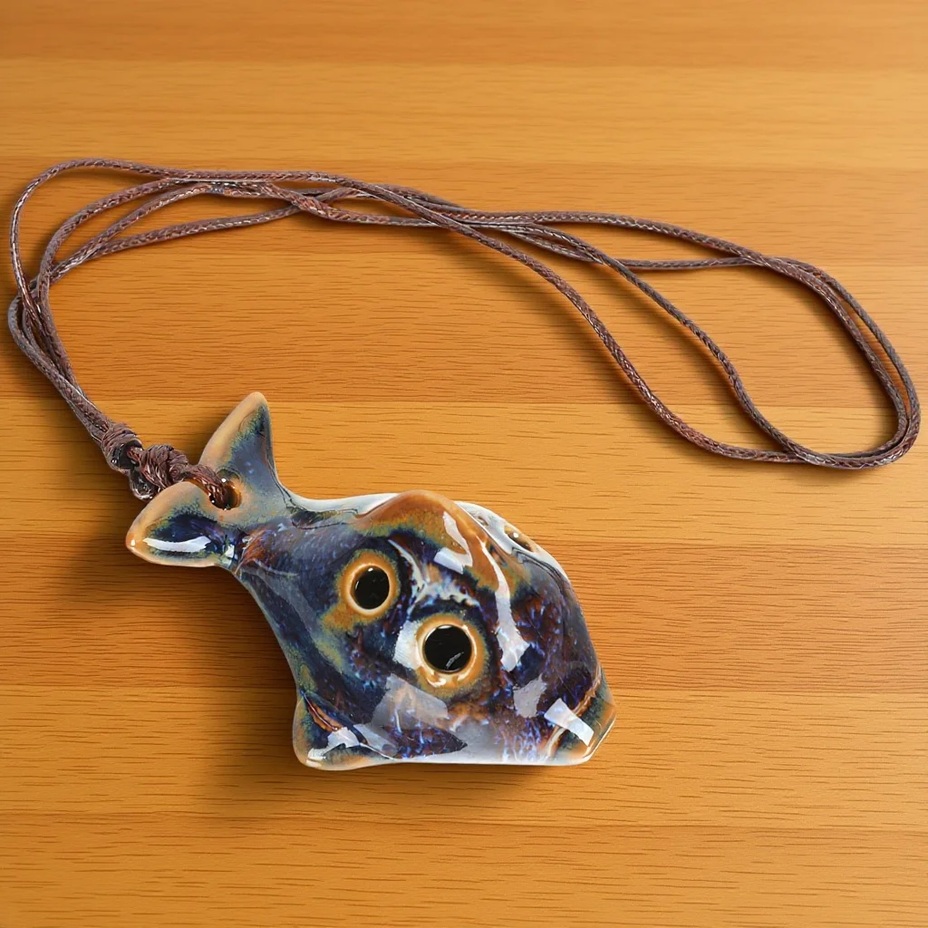 

Portable 6-Hole Ocarina Beginner Wind Instrument for Kids Practice Musical Instrument Creative Cute Design Smooth Surface No