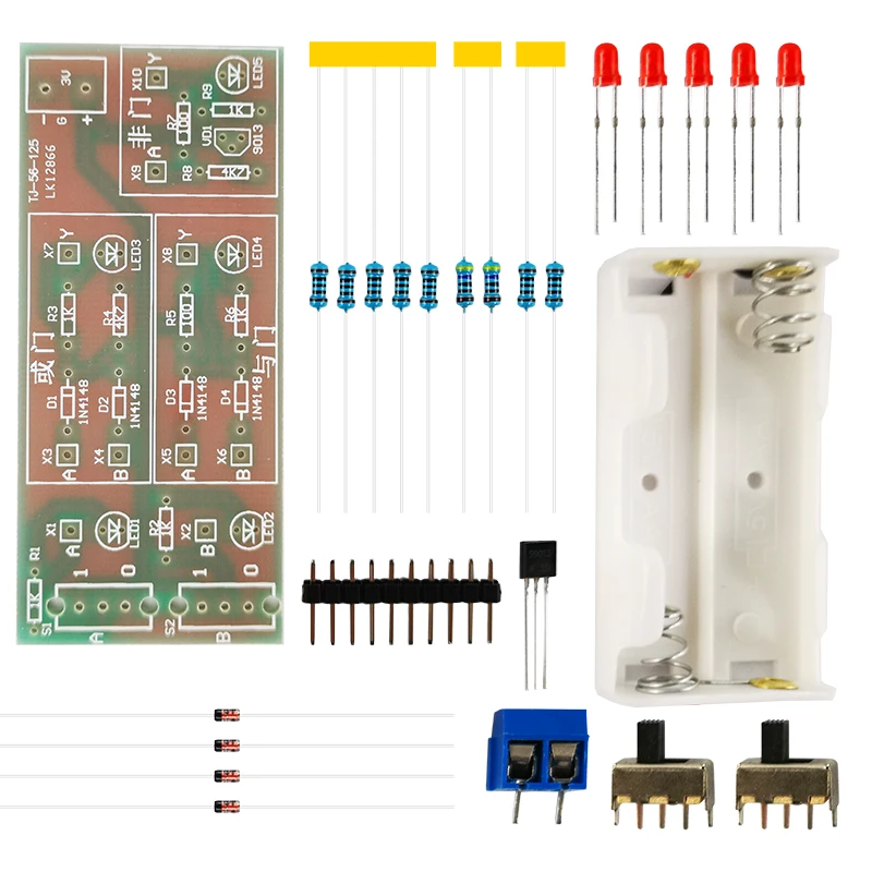 Kit Circuito Portão Componentes Discretos Peças sobressalentes DIY Kit Eletrônico Soldagem e Montagem Componentes