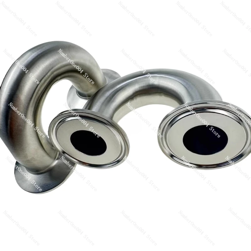 Applicable to 304 stainless steel sanitary grade 180 degree U-shaped quick installation elbow butt welding