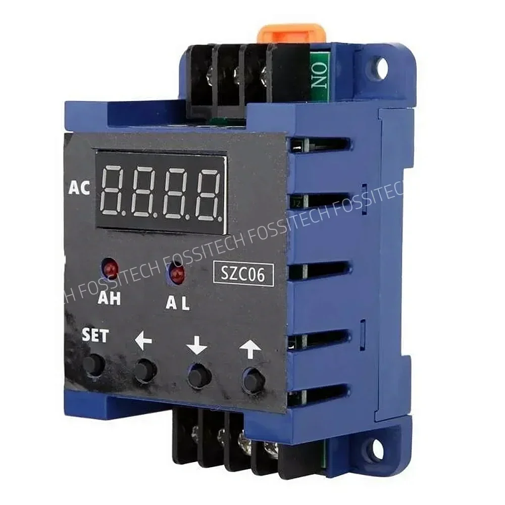 SZC06 Digital Ammeter 50A-500A AC Current Induction Switch with Upper Lower Limit Delay Alarm Relay Output Overload Protection