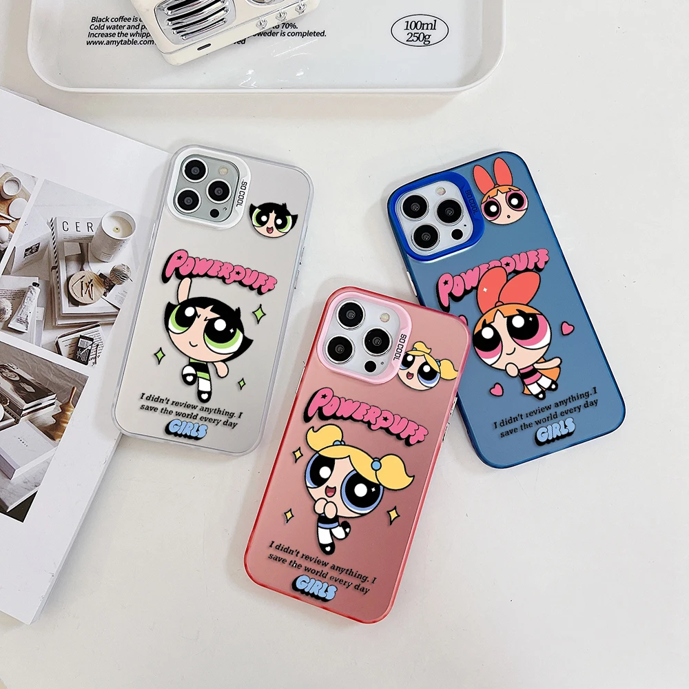 The Powerpuff Girls Phone Case for Samsung Galaxy S24 S23 S22 S21 S20 Note20 Ultra Plus FE Prime M31 M30S M23 5G Hard PC Cover