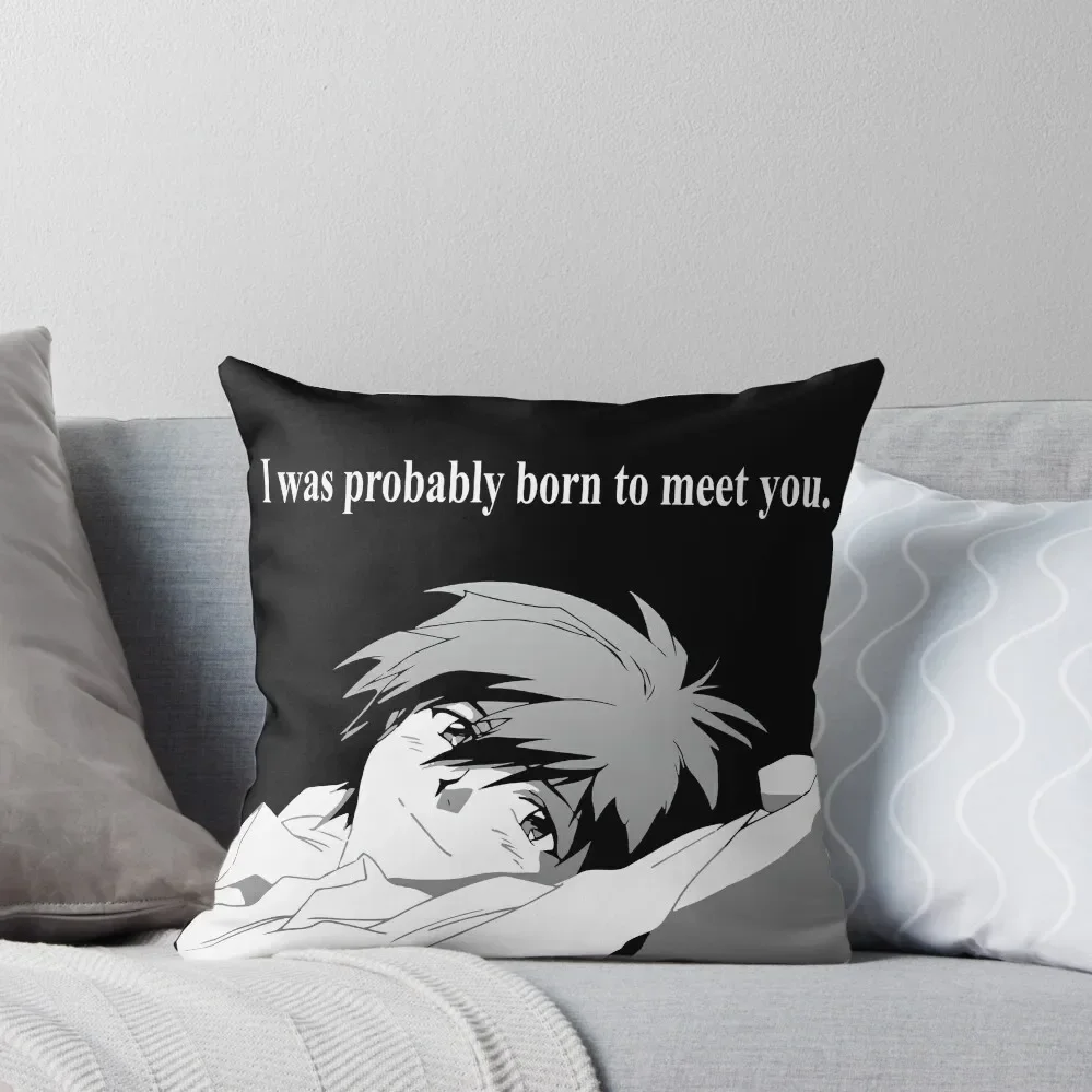 

i was probably born to meet you Throw Pillow Christmas Pillowcase Sofa Decorative Covers pillow