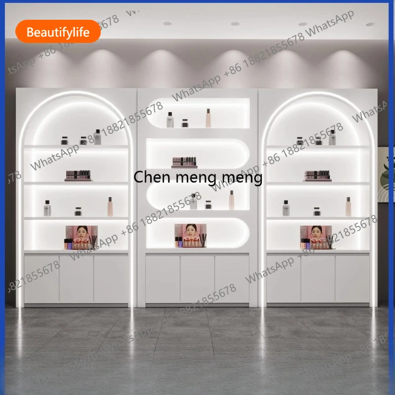 

a44 Nordic Creative Cosmetics Display Cabinets Modern Minimalist Beauty Salon Commodity Display Cabinet Shelf Office Furniture