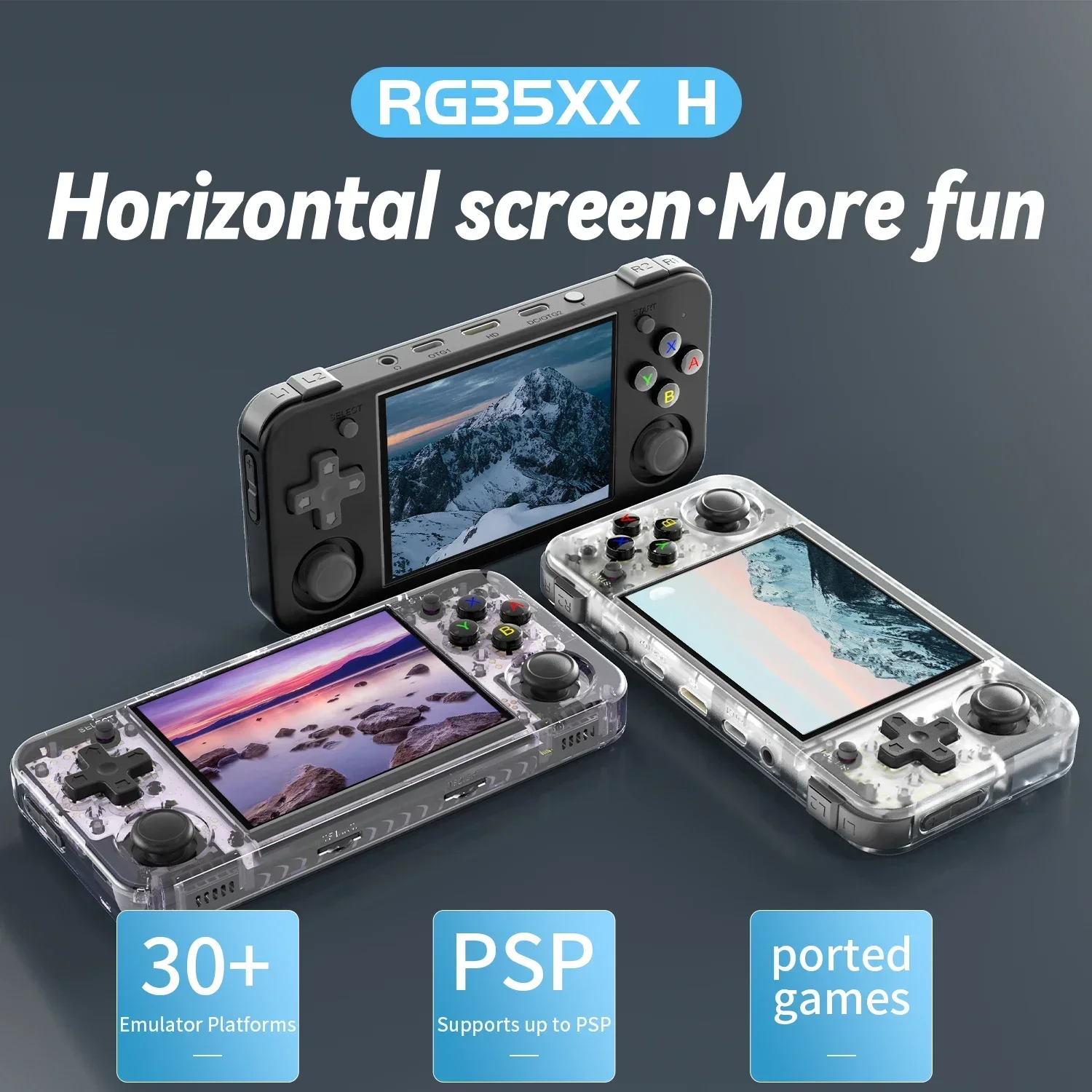 

ANBERNIC RG35XX H Game Console 3.5''IPS Lunix Handheld Game Players Portable Video Retro Gaming Console Spelcomputer Met Games