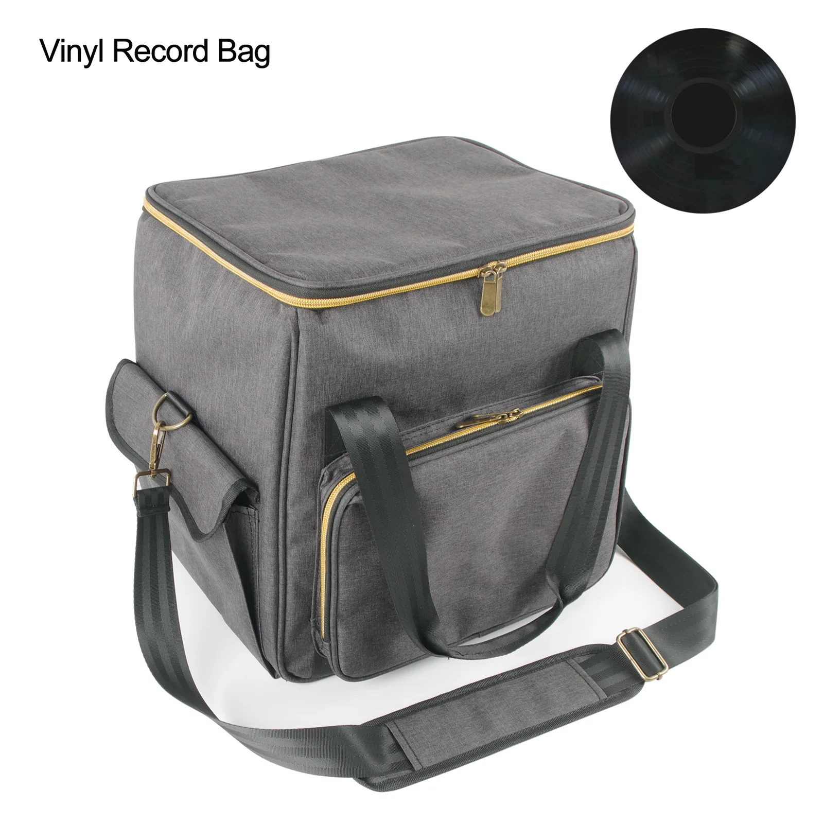 

Rockhouse Vinyl Record Travel Carrying Bag Protable Waterproof Vinyl Albums Storage Case Fit 45 Records Protective Record Bag