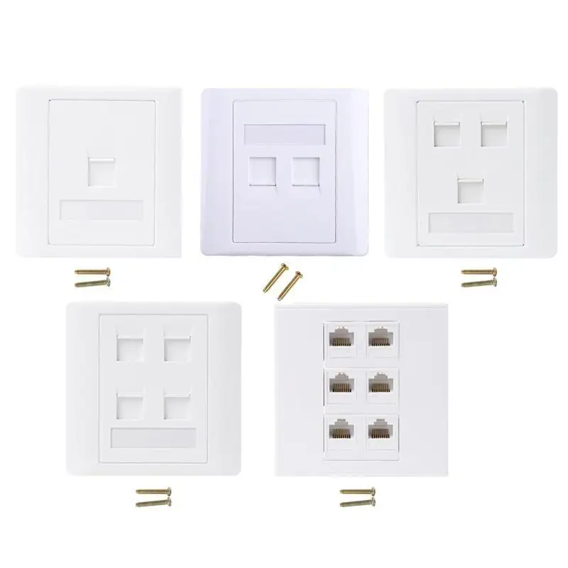652F 86 Type Computer Socket Panel CAT5E Module RJ45 Cable Outlet