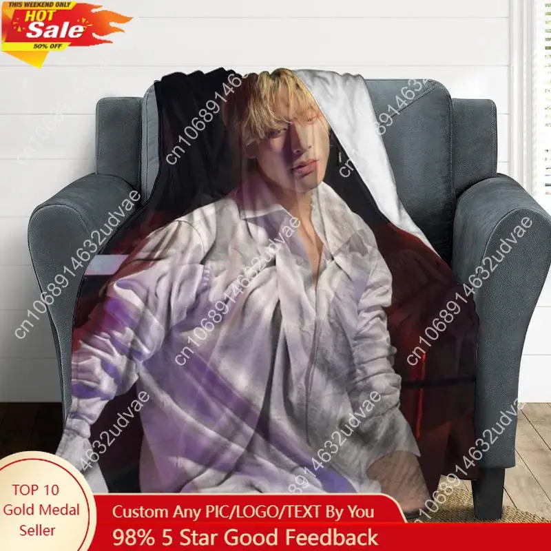 

[Soft ENHYPEN Blanket] Oversized Soft ENHYPEN Band Photo Poster Flannel Blanket | All-Season Polyester Blend Contemporary Sty