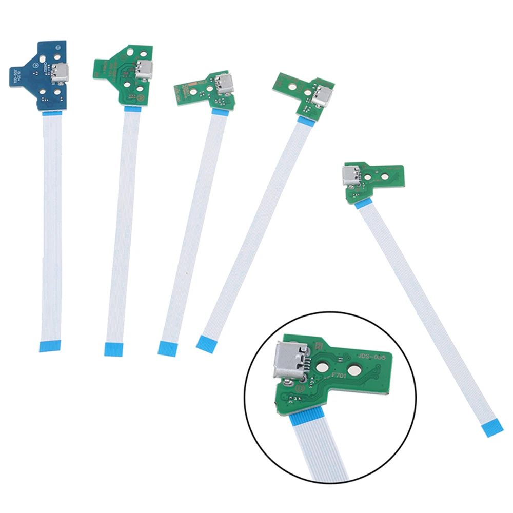 1Pc USB Charging Port Socket Circuit Board For 12Pin JDS 011 030 040 055 14Pin 001 Connector For PS4 Controller