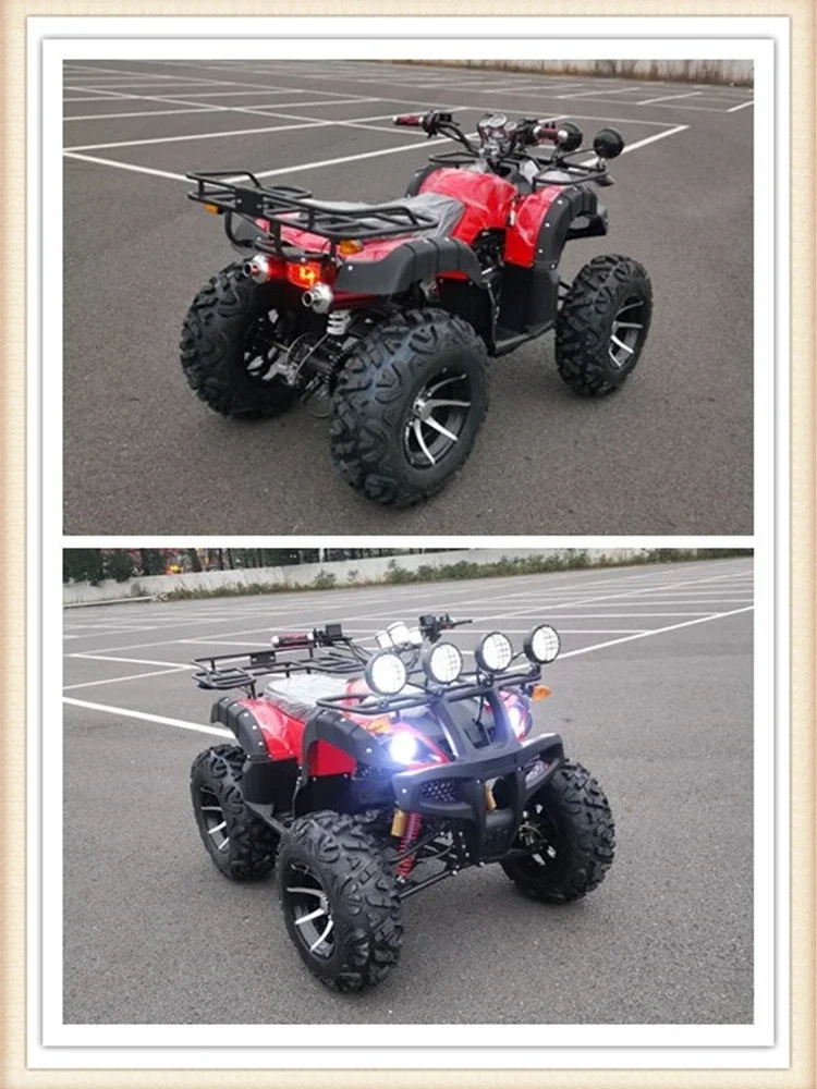 Adult two-seater size ATV water-cooled axle drive four-wheel drive gasoline mountain bike amusement park