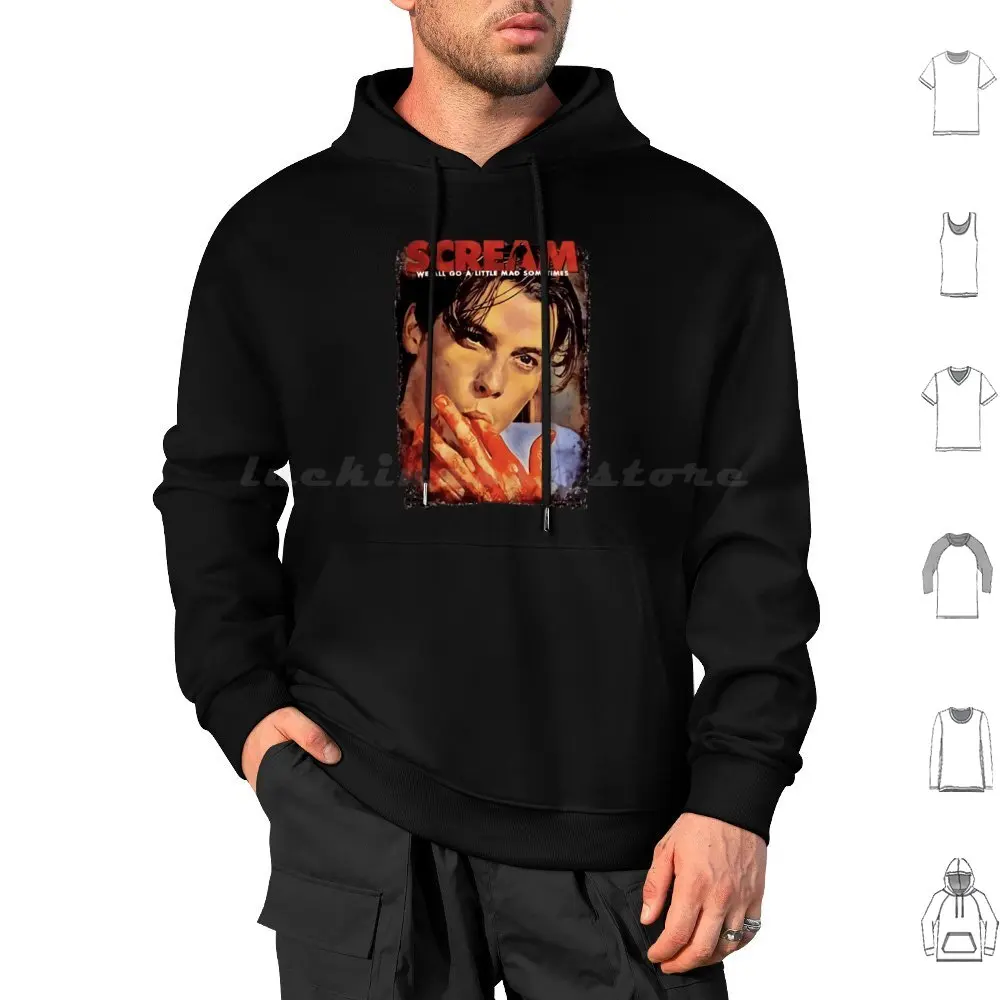 Scream Movie Billy Skeet Ulrich Hoodies Long Sleeve Scream Horror Skeet Ulrich Billy Ghostface Sidney Slasher Billy Wes