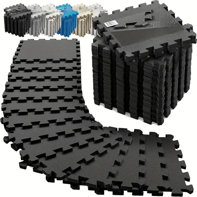 10/16Pieces Jigsaw Puzzle Fitness Mat Baby Play Mat EVA Interlocking Non-slip Soundproofing Floor Tile Mat Baby Anti-fall Carpet