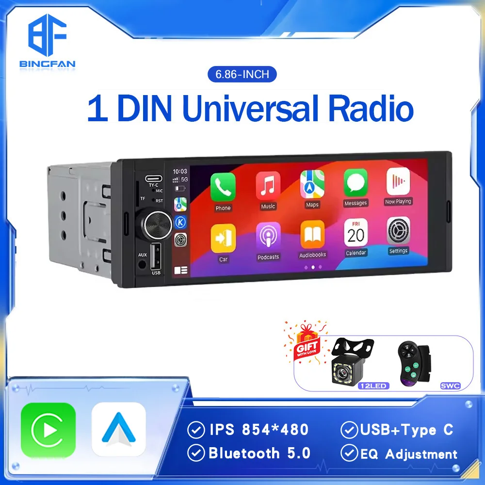 6.86" 1Din Universa…