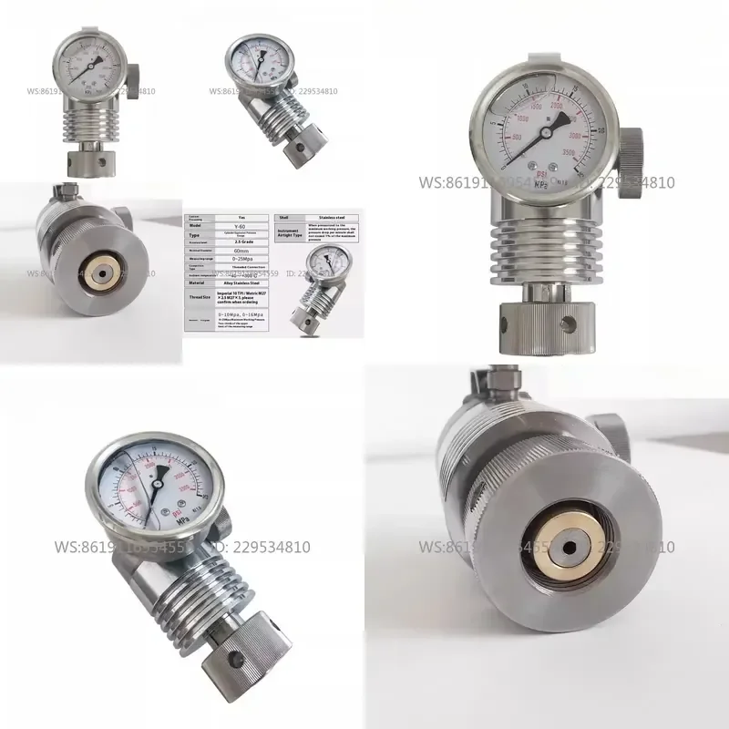 Marine, burst pressure gauge 0-25Mpa pressure indicator, engine cylinder