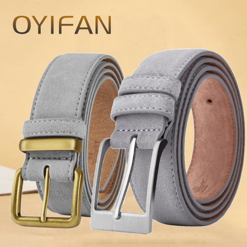 

2pcs Suede design belt Unisex Casual fashion belts Pin buckle belt Can be matched with jeans casual pants Popular style