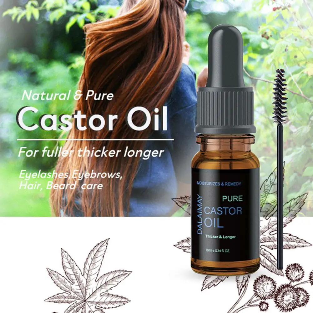 New Natural Castor Oil Lash Boost Lash Growth Oil Eyelash Primer Castor Oil Eyebrow Lash Boost To Grow Lashes For Men Women V8U5