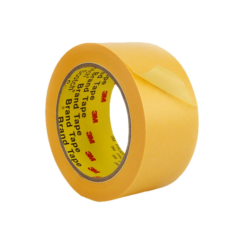 3M Masking Tape 244 Yellow High Temperature Resistant Washi Masking Tape Painting Art Spraying No Bleeding