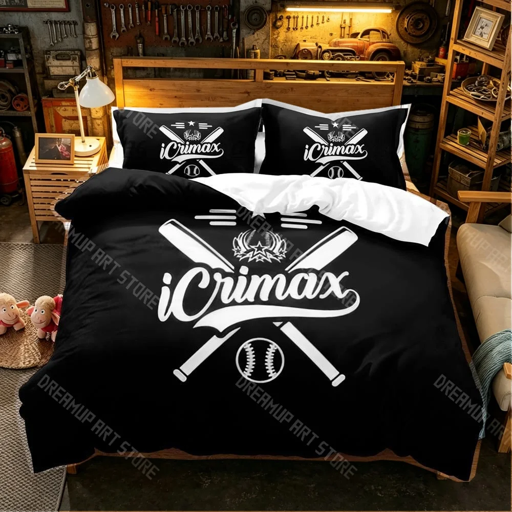 3D Printed Icrimax Logo Bedding Set for Boys Girls Duvet Cover And Pillowcase Included Twin Queen King Full Single Double Sizes