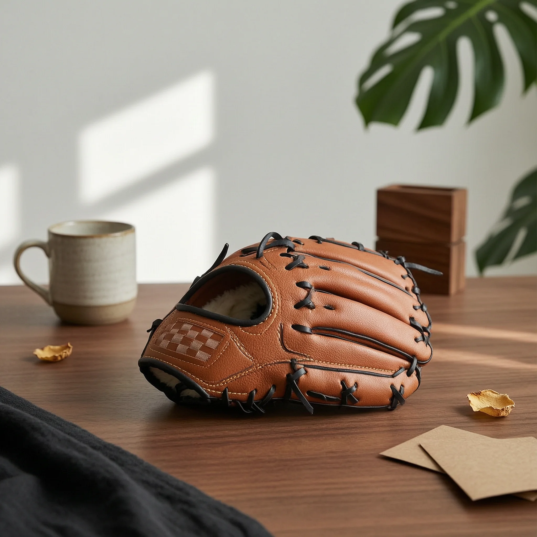 

Baseball Glove Stitched PU Baseball Glove Catching Catcher's Glove Leather-Like Athletic Equipment Panel Detailing