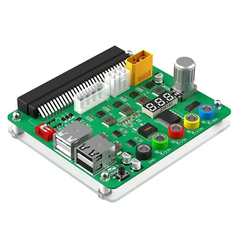 A13E-Power Supply Breakout Board Adjustable Voltage Knob 3.3V/5V/12V /USB2.0/QC2.0/3.0/12V For HP/DELTA/FUJITSU/LITEON PSU Durab