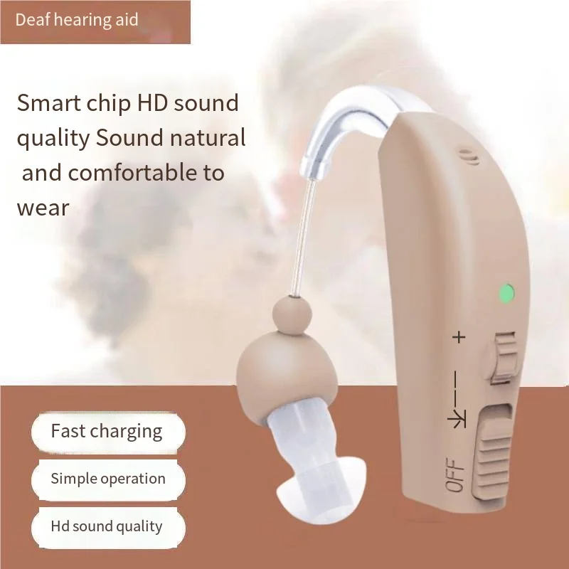 

2024 NEW Rechargeable Intelligent Hearing Aid For Deaf People Ear Machine with Noise Reduction Fit to Either Ear Sound Amplifier