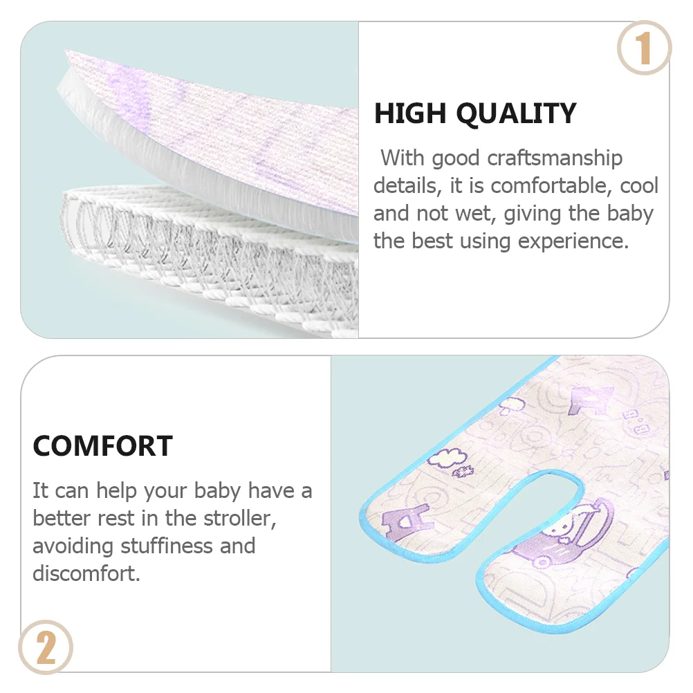 Universal Mat for Stroller Cooling Baby Gel Seat Push Cart Ice Silk inside The Summer