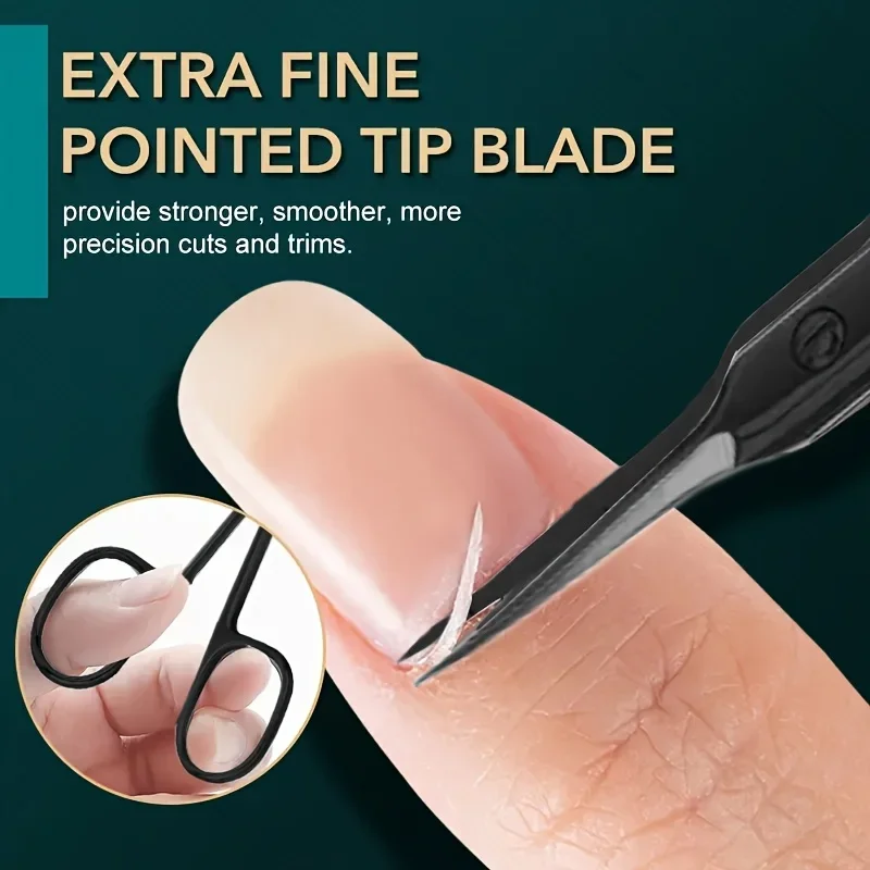 Curved Scissors  Multi-Purpose Stainless Steel Non-Slip Grip Scent-Free Shar Beauty Tool for Eyebrows Nails and Makeup Care