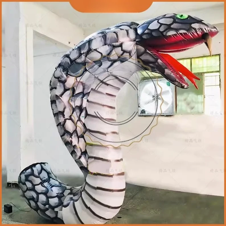 Inflatable simulation python, giant python, cobra, air model, New Year's zodiac, forest horror, Halloween party hanging set