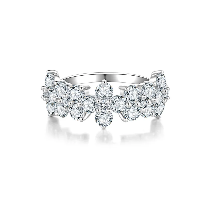 

S925 Sterling Silver Women's Ring with 3mm D-Color Moissanite - Premium Texture, Versatile Jewelry Gift
