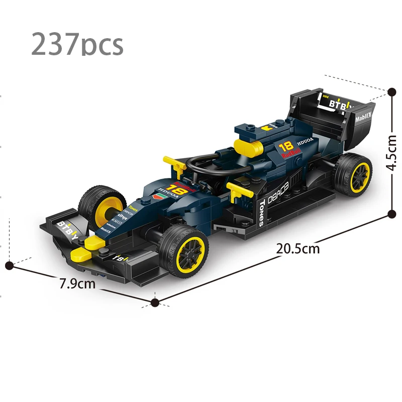 Speed Series Classic Formula 1 Racing Sports Car Model Technique Supercar Building Blocks Set MOC Bricks Toys For Kids