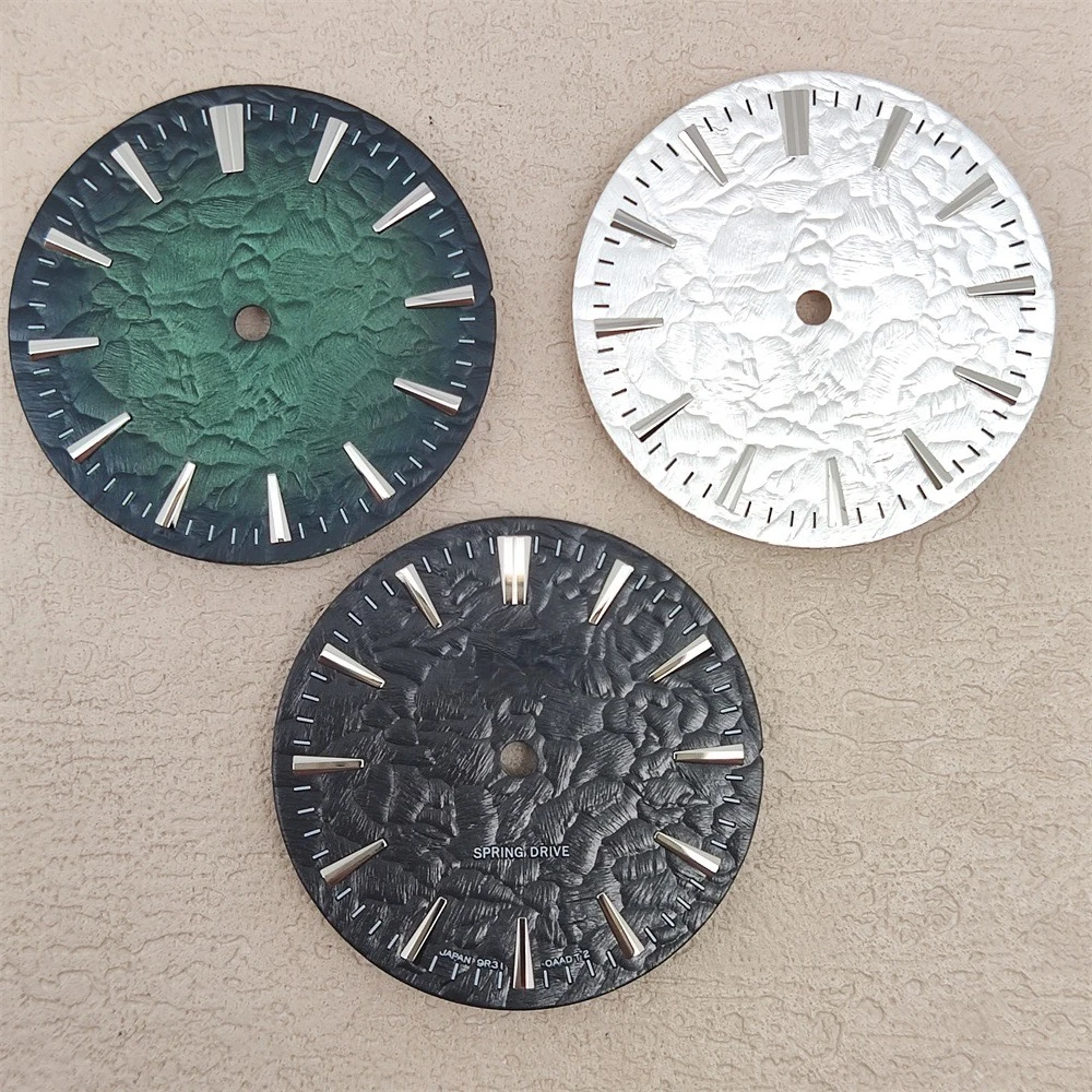 NH35 Stone Texture Dial No Calendar Window 28.5mm GS Dial Diving Watch Accessories for GS Gradient Colored Watch Faces