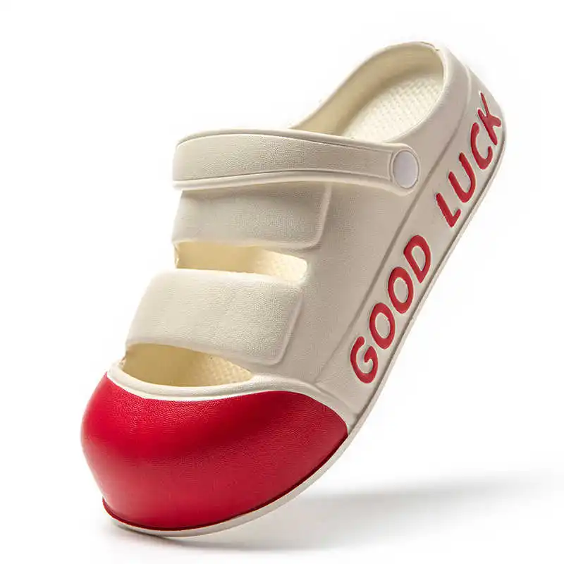 شبشب نسائي خفيف الوزن بدون ظهر، صنادل يومية للأحذية الرياضية الصيفية، أحذية رياضية عصرية Pas Cher #5